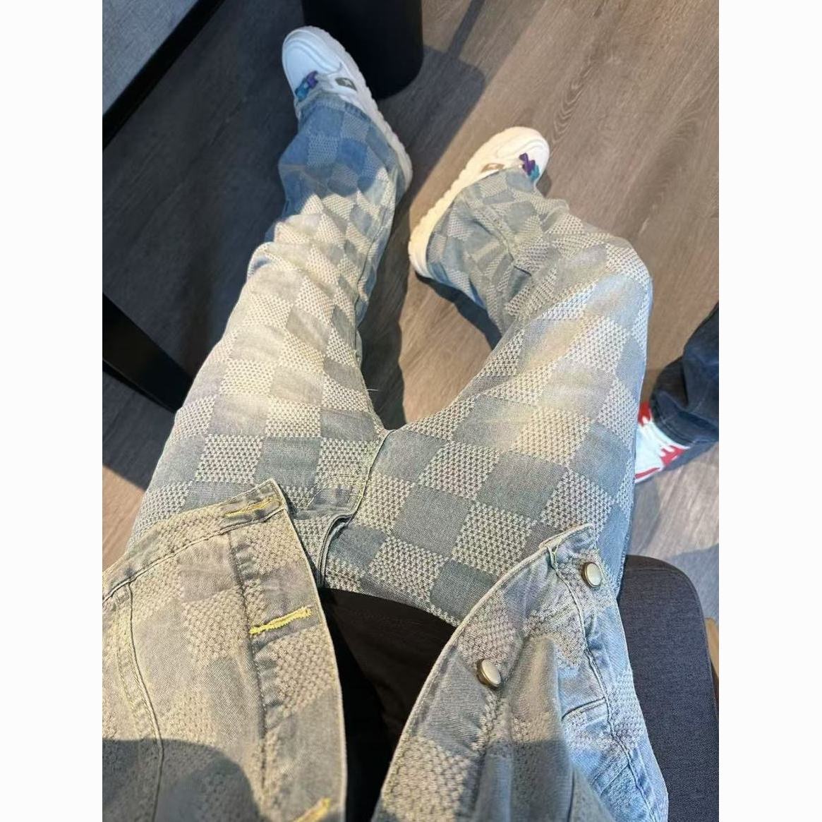 0227 Cargo functional denim pants