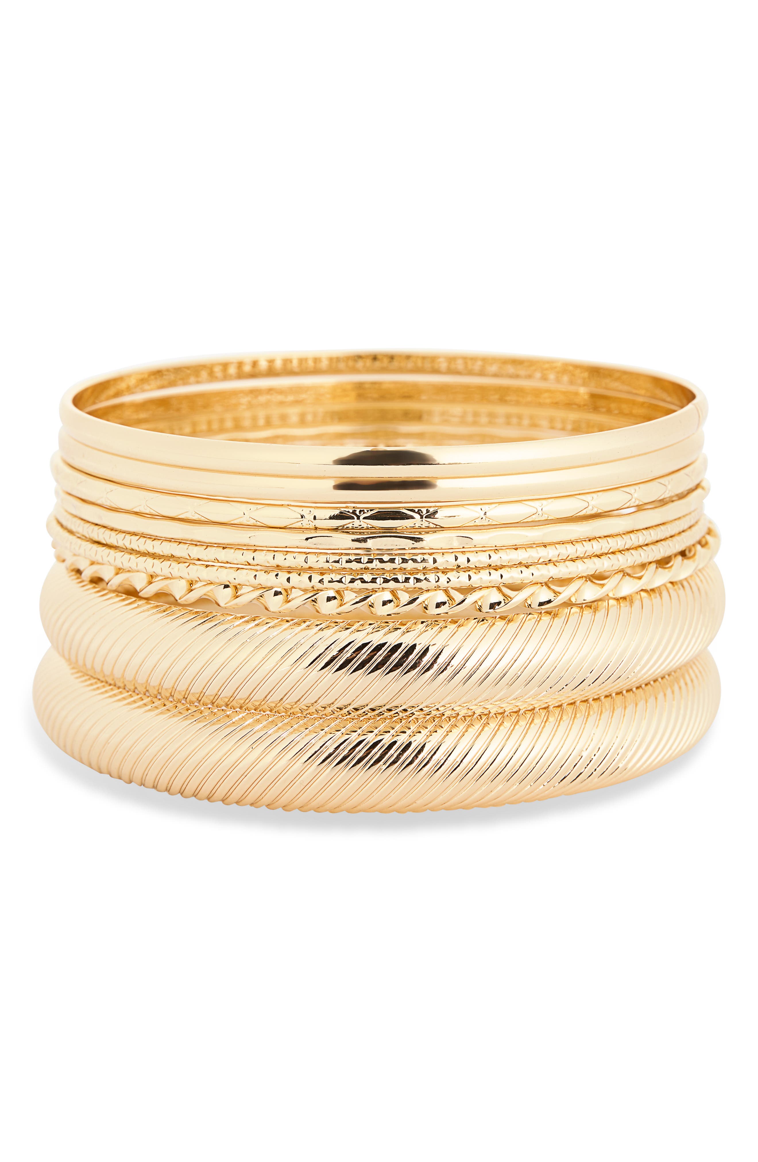 NORDSTROM RACK Set of 9 Bangle Bracelets