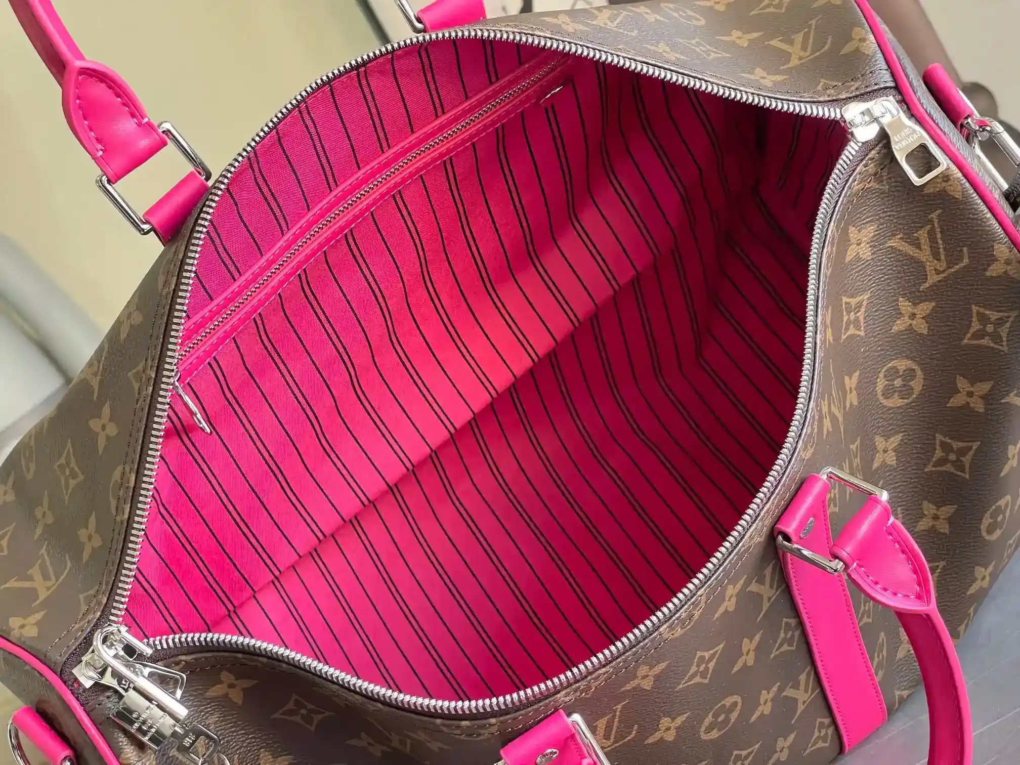 Louis Vuitton Red Keepall Monogram Canvas Tote Bag product photo from LabelPicks