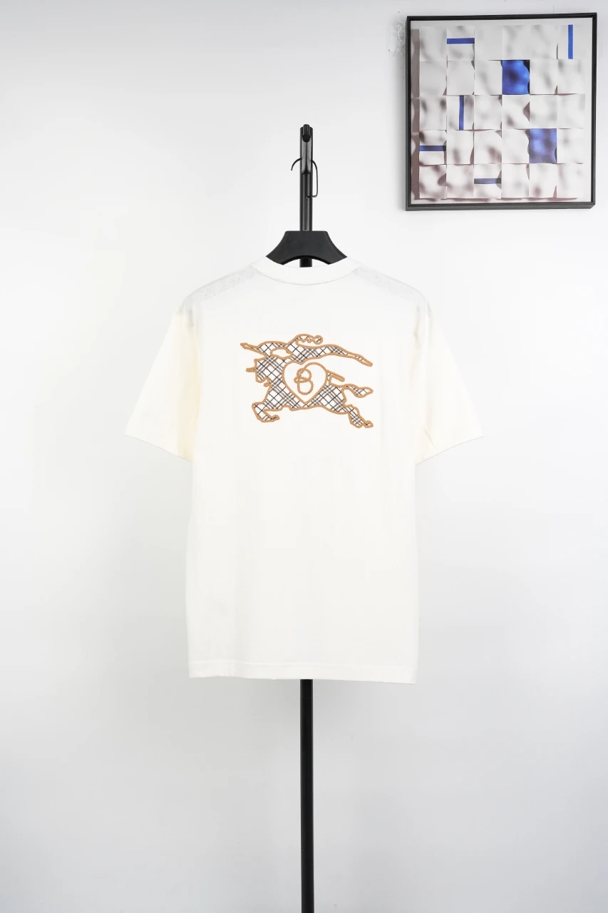 Burberry Off White Heart Rope Equestrian Knight Embroidered T-Shirt product photo from LabelPicks