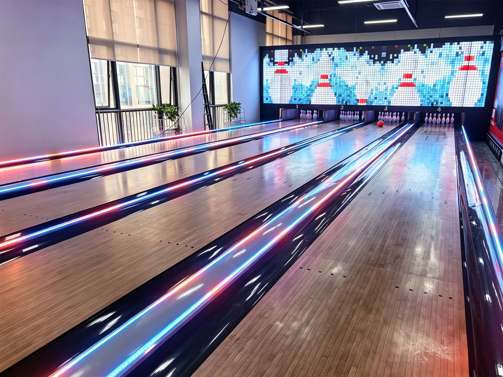 LED Bowling Lane Lighting