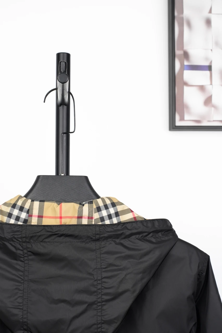 Burberry Beige Check Reversible Hooded Zip Jacket product photo from LabelPicks