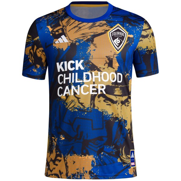 Colorado Rapids adidas 2024 MLS Works Kick Childhood Cancer x Marvel Pre-Match Top - Royal
