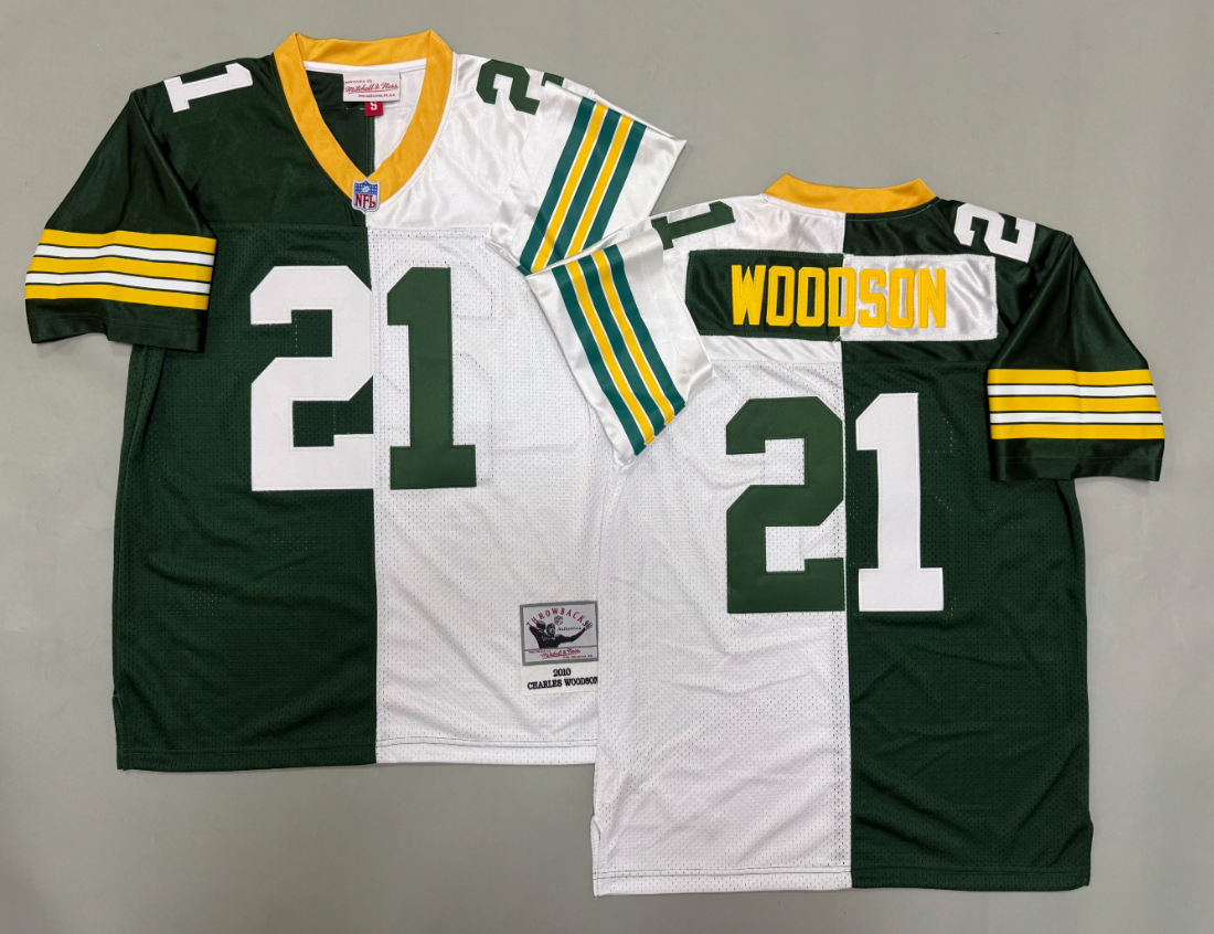 Charles Woodson Green Bay Packers Authentic Split Throwback Retired Player Jersey