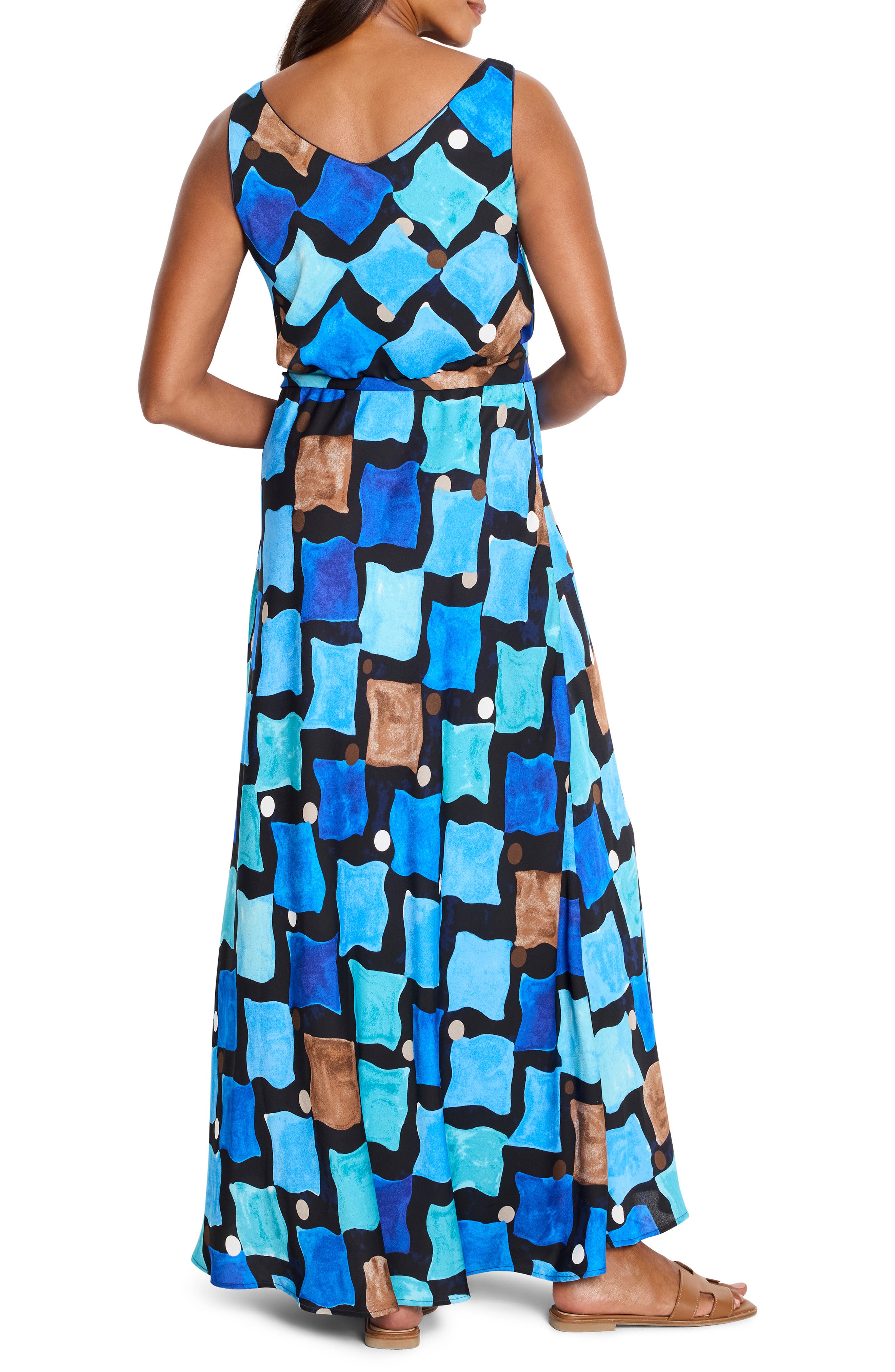NIC+ZOE Bianca Sea Glass Sleeveless Maxi Dress