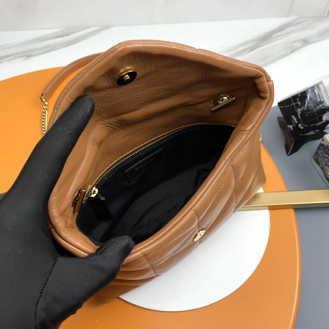 Saint Laurent Brown Quilted Leather Shoulder Bag product photo from LabelPicks
