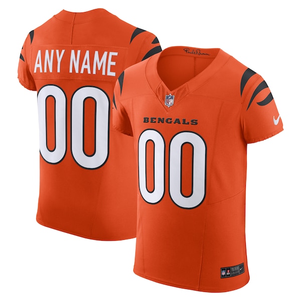 Cincinnati Bengals Nike Alternate Vapor F.U.S.E. Elite Custom Jersey - Men's Orange/Black
