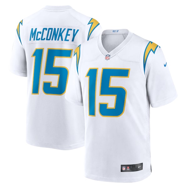 Ladd McConkey Los Angeles Chargers Nike Game Jersey -  White/Navy/Royal