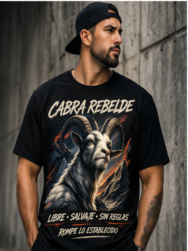 Remera Cabra Salvaje – Fuerza y Libertad