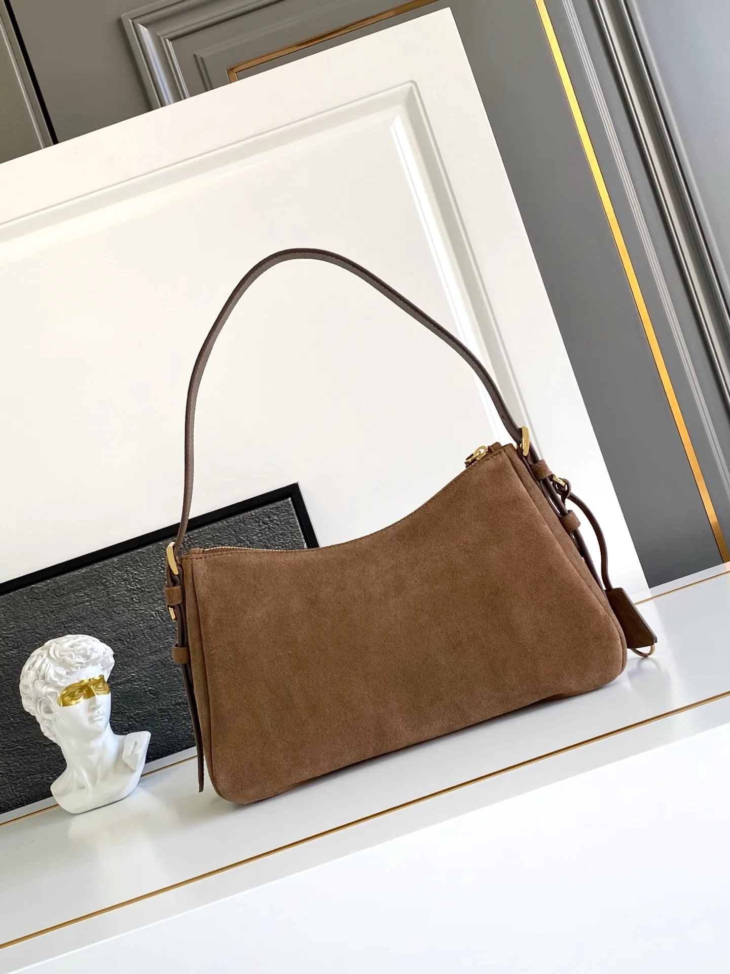 Prada Suede Leather Hobo Bag product photo from LabelPicks