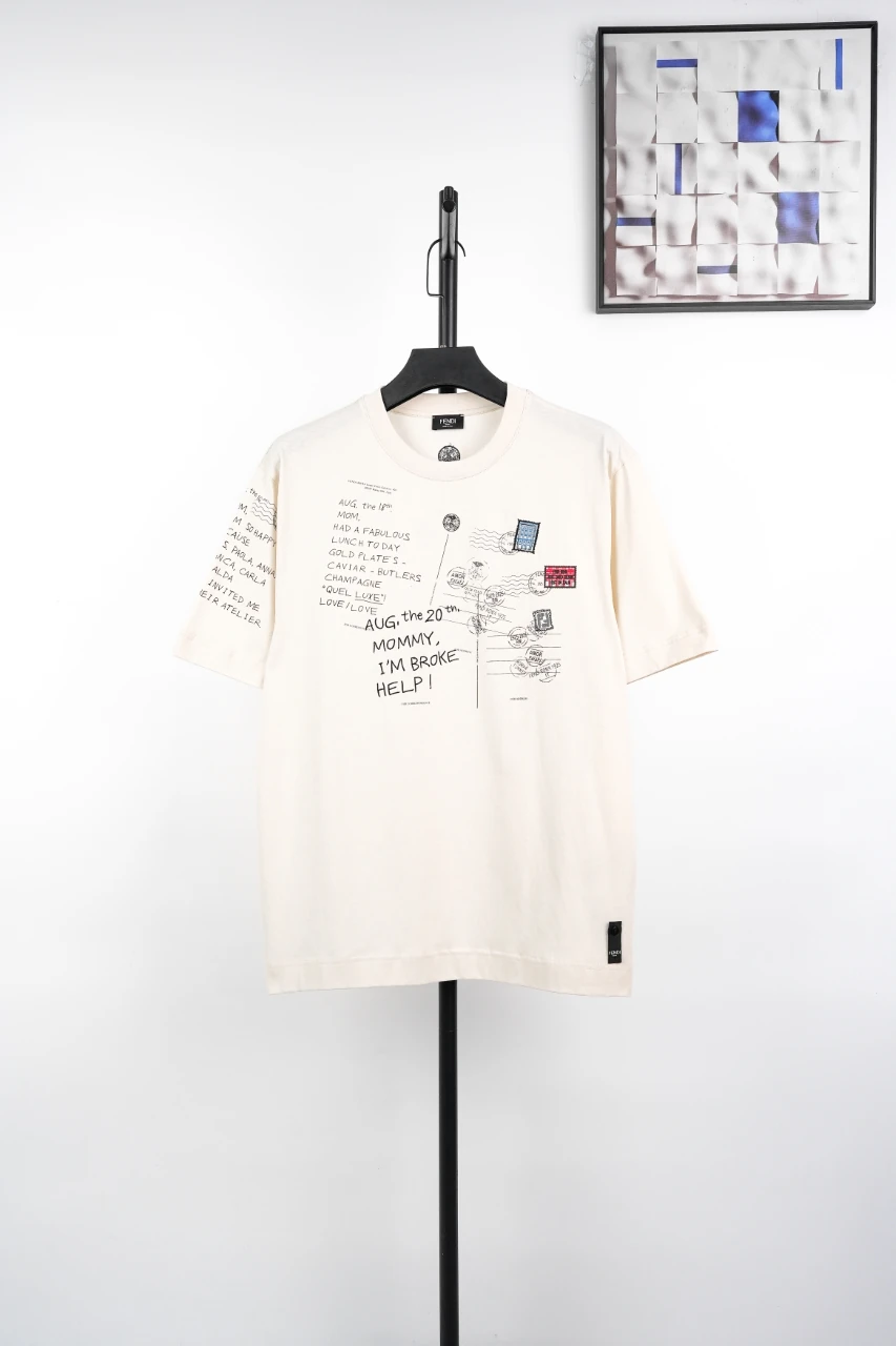 Fendi Ivory Stamp Graphic T-Shirt product photo from LabelPicks