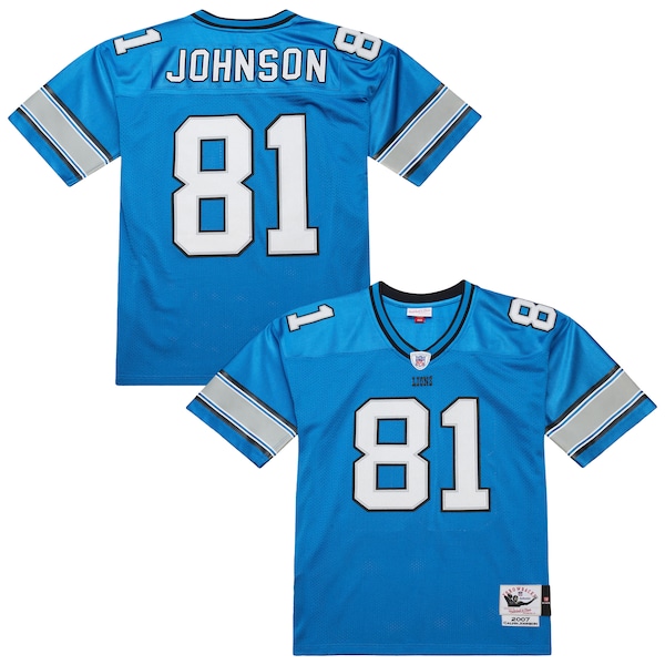 Calvin Johnson Detroit Lions  2007 Authentic Throwback Retired Player Jersey - Blue
