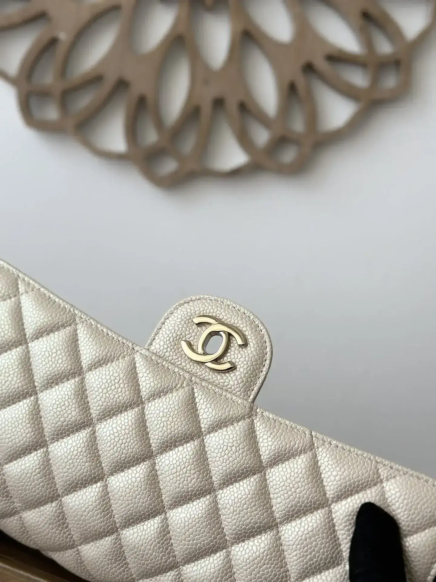 Chanel Beige Classic Flap Calfskin Shoulder Bag product photo from LabelPicks