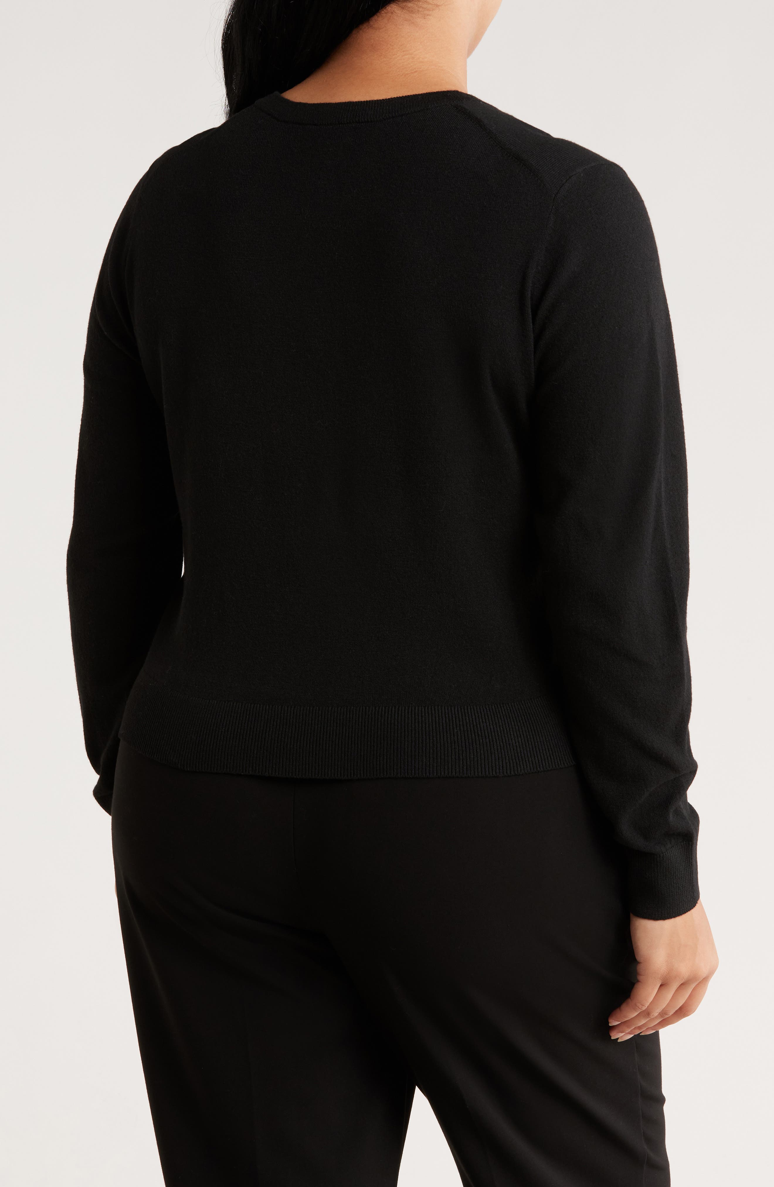 NORDSTROM RACK Crewneck Button Front Cardigan