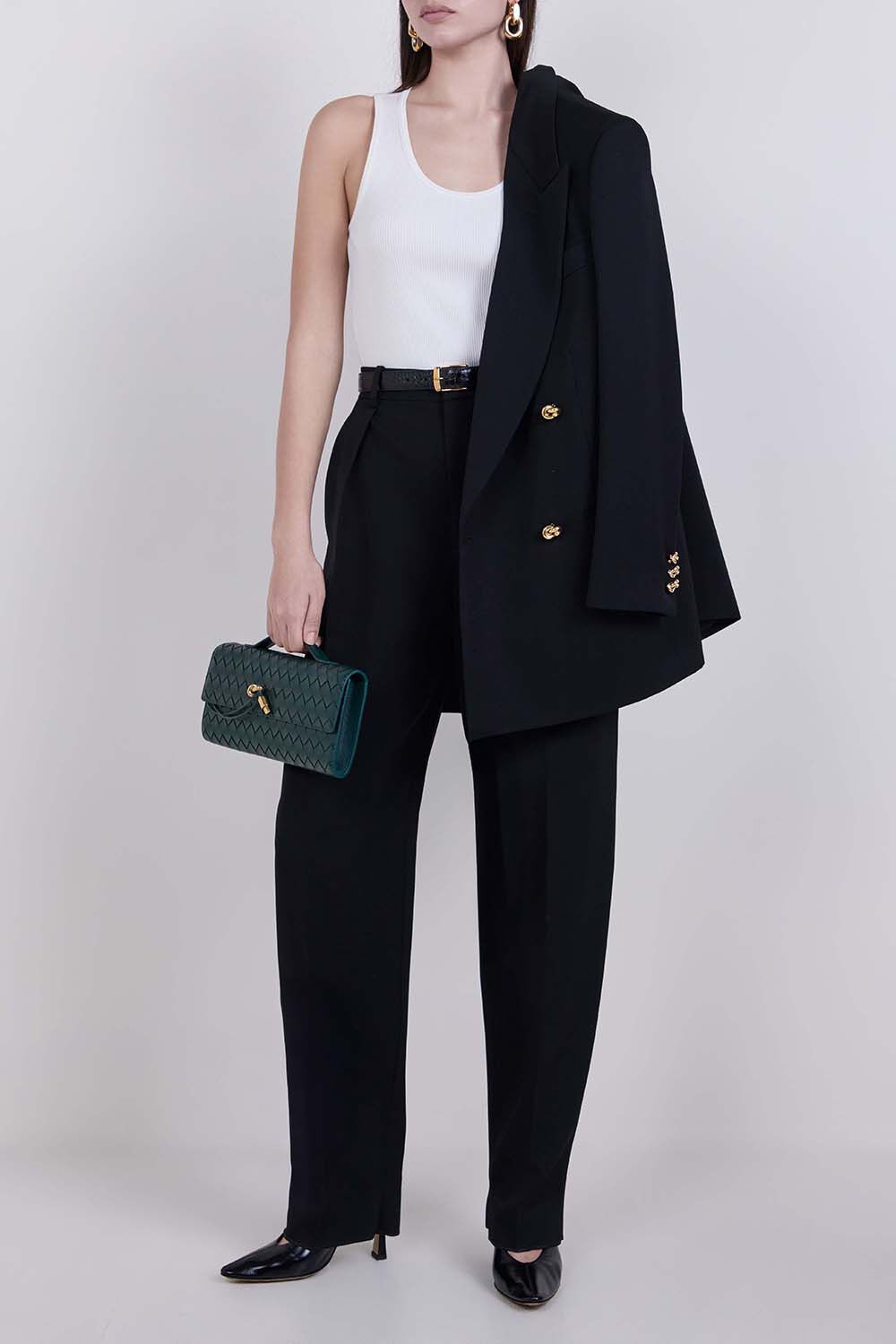 BOTTEGA VENETA גופייה כותנת ריב