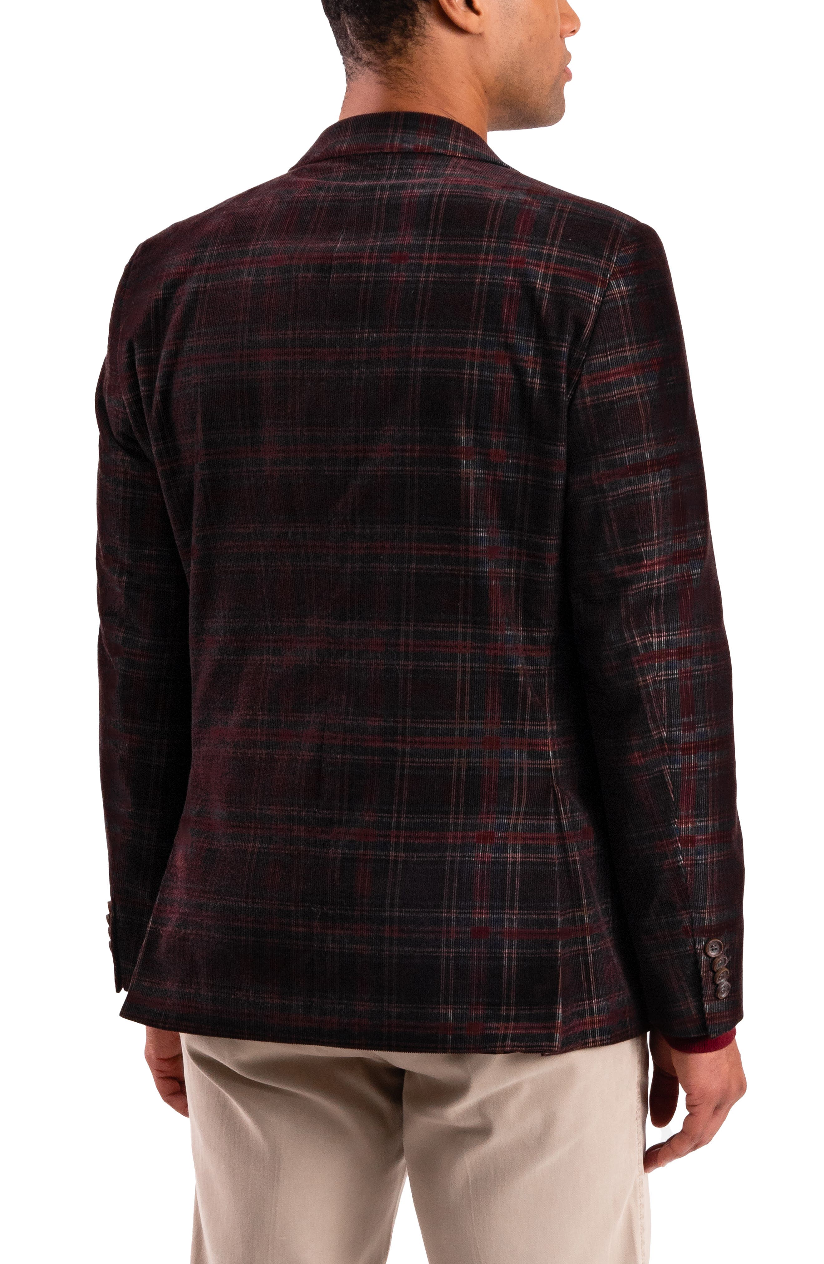 SAVILE ROW CO Brown Plaid Corduroy Sport Coat