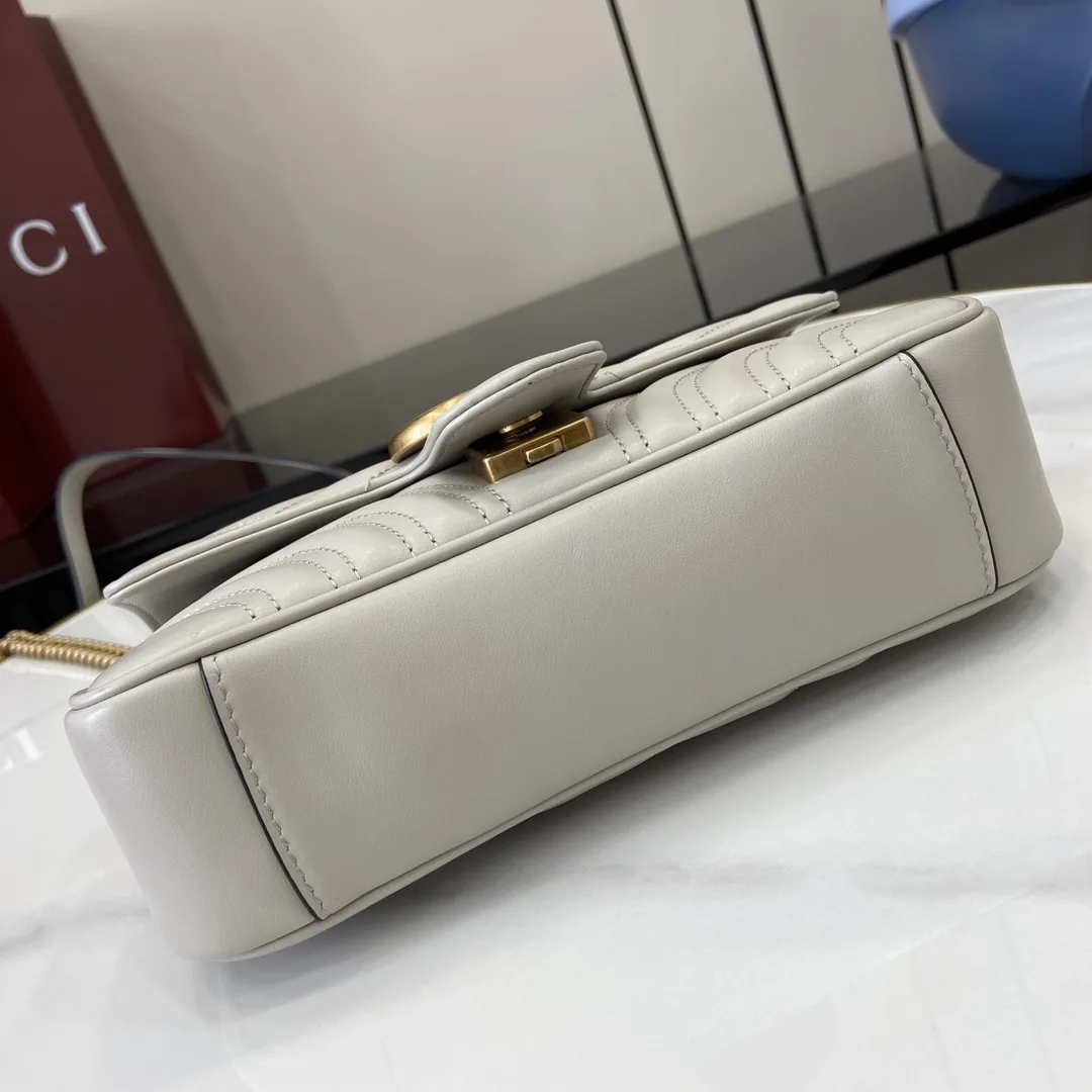 Gucci Marmont Grey GG Supreme Canvas Crossbody Bag product photo from LabelPicks