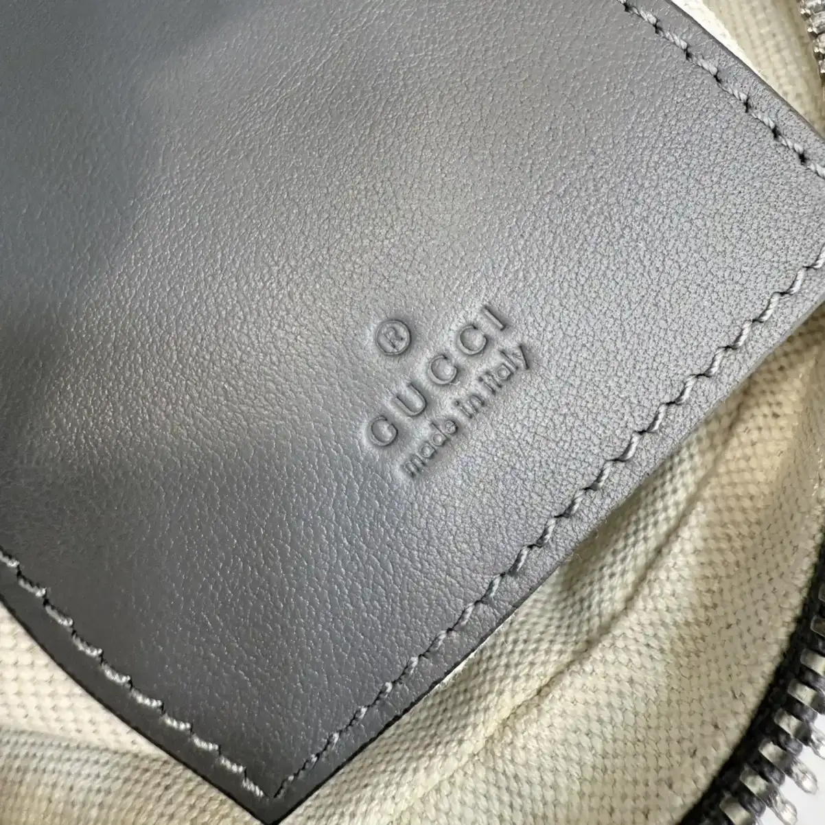 Gucci Grey Smooth Leather Crossbody Bag product photo from LabelPicks