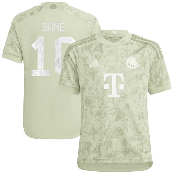Leroy Sané Bayern Munich adidas Youth 2023/24 Oktoberfest Replica Player Jersey - Green/White