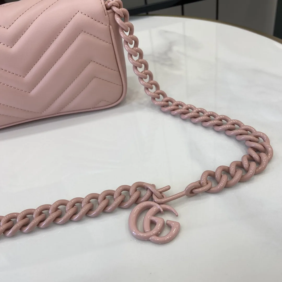Gucci Pink Marmont Quilted Leather Shoulder Bag product photo from LabelPicks