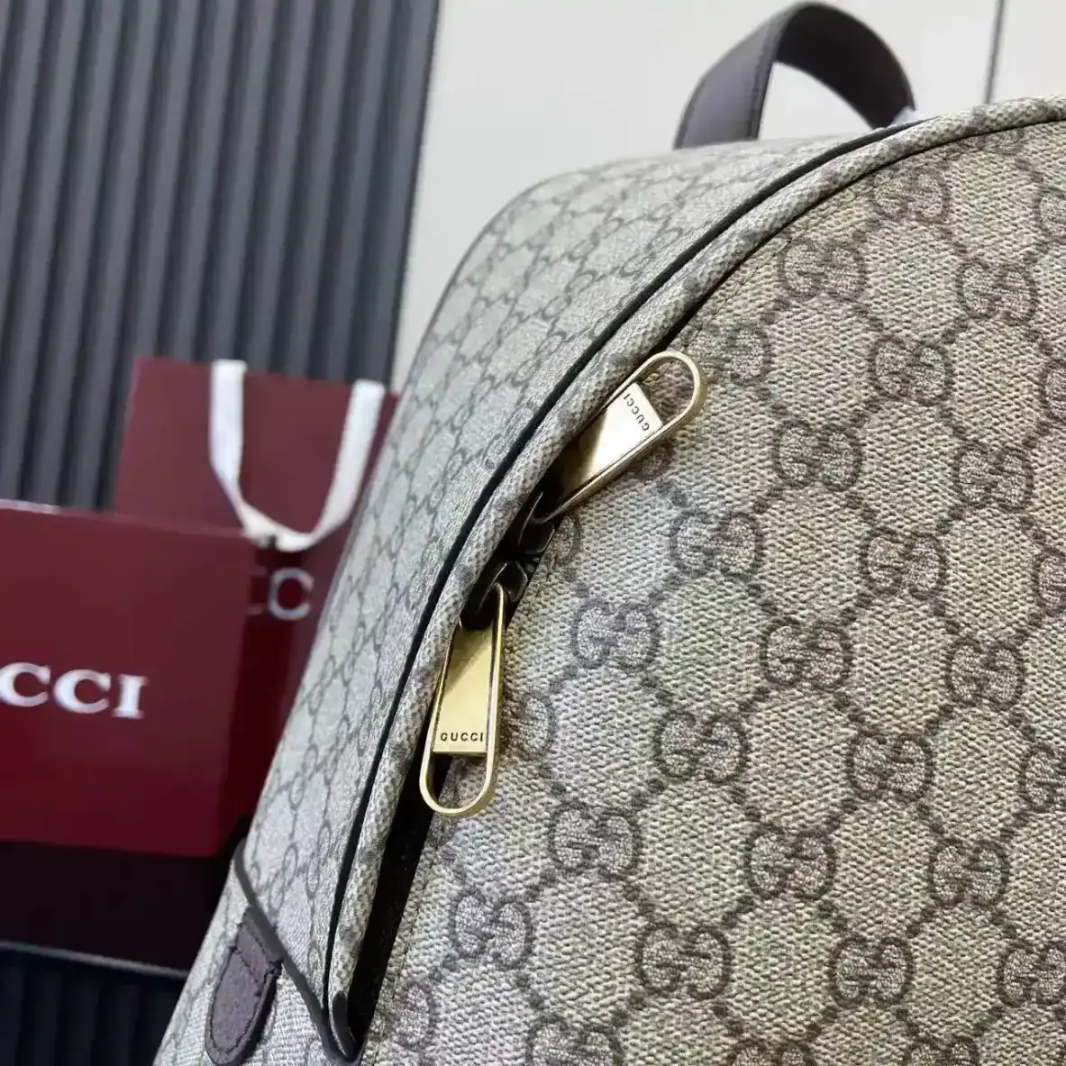 Gucci Ophidia Brown GG Supreme Canvas Backpack product photo from LabelPicks
