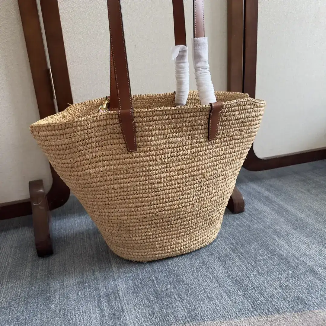 Celine Straw Woven Triomphe Tote Bag product photo from LabelPicks