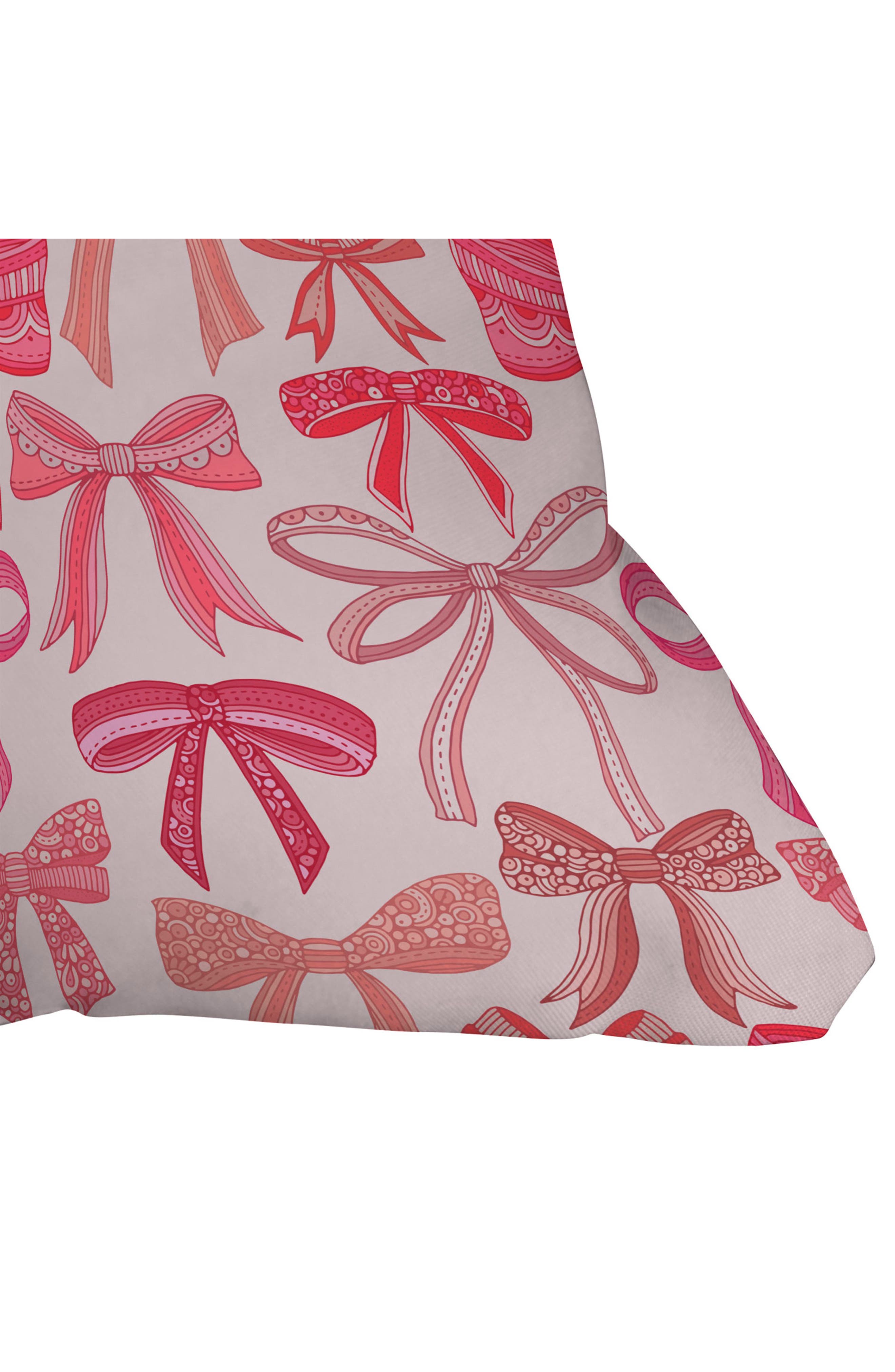Deny Designs Pink Bows Accent Pillow
