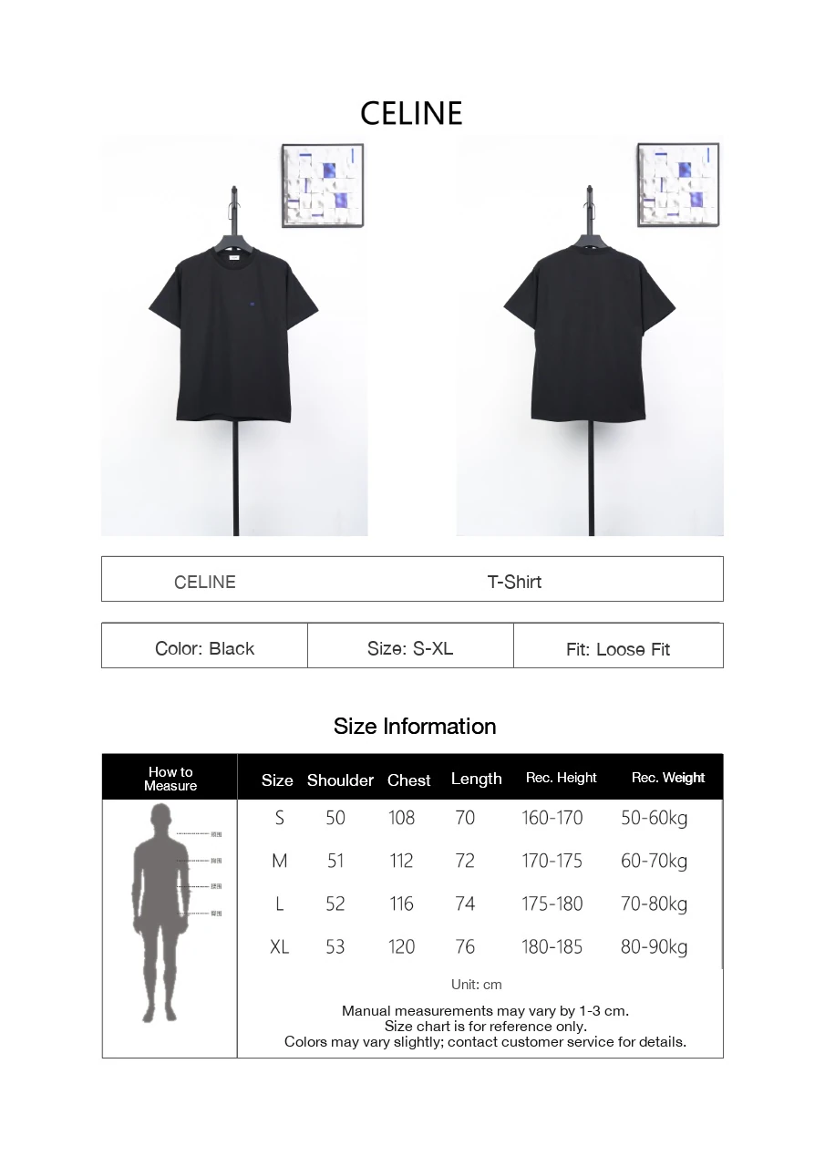 CELINE Black Blue Mini Logo T-Shirt product photo from LabelPicks