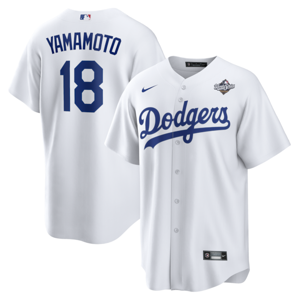 Yoshinobu Yamamoto Los Angeles Dodgers Nike 2025 World Series Home Replica Player Jersey - White
