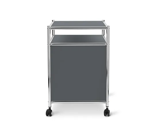 Rollcontainer Metall »CN3« mit Klappe, grau