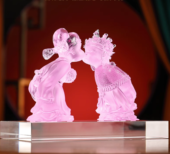 Happy knot glazed doll ornaments predestined this life creative new home bedside table decorations