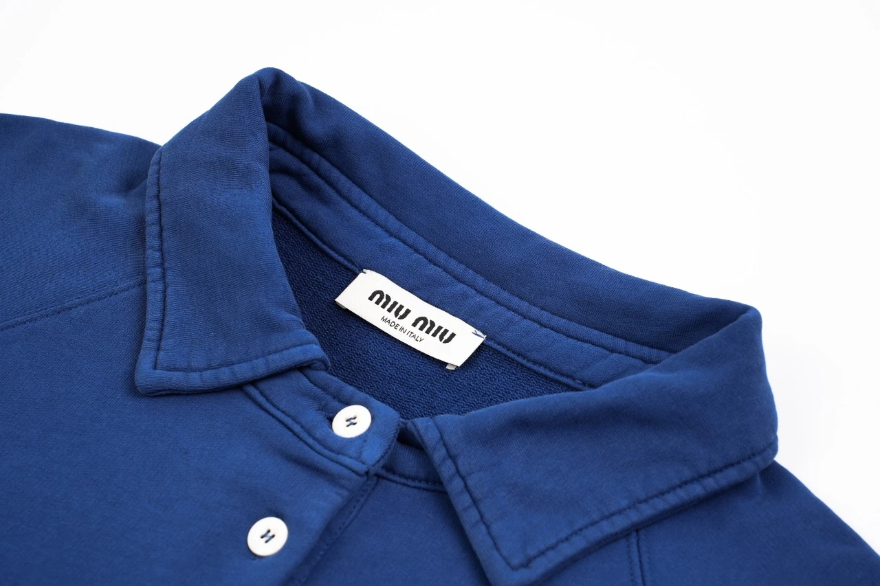 Miu Miu Klein Blue Washed Distressed Hoodie product photo from LabelPicks