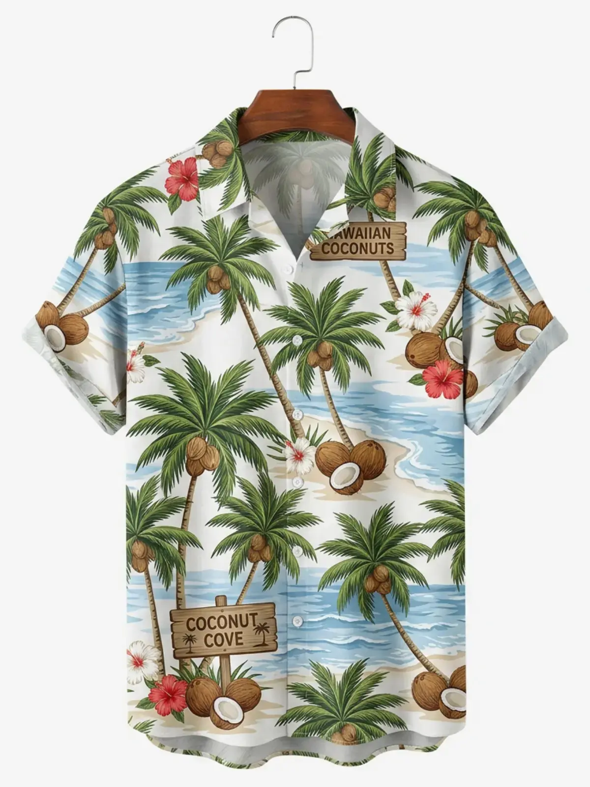 Men's printed shirts Coconut Cove Beach Hawaiian Shirt