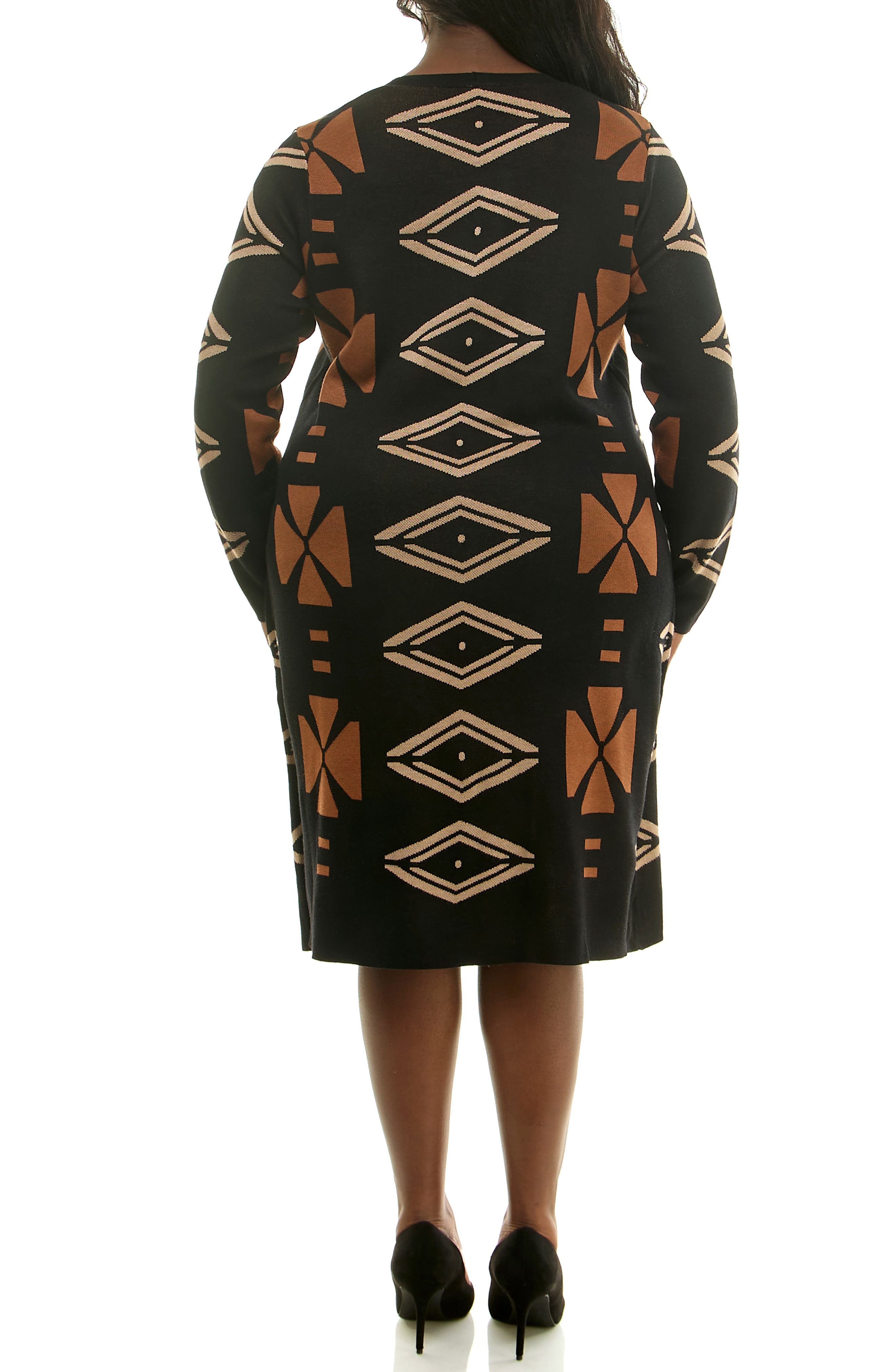 Nina Leonard Long Leopard Print Cardigan
