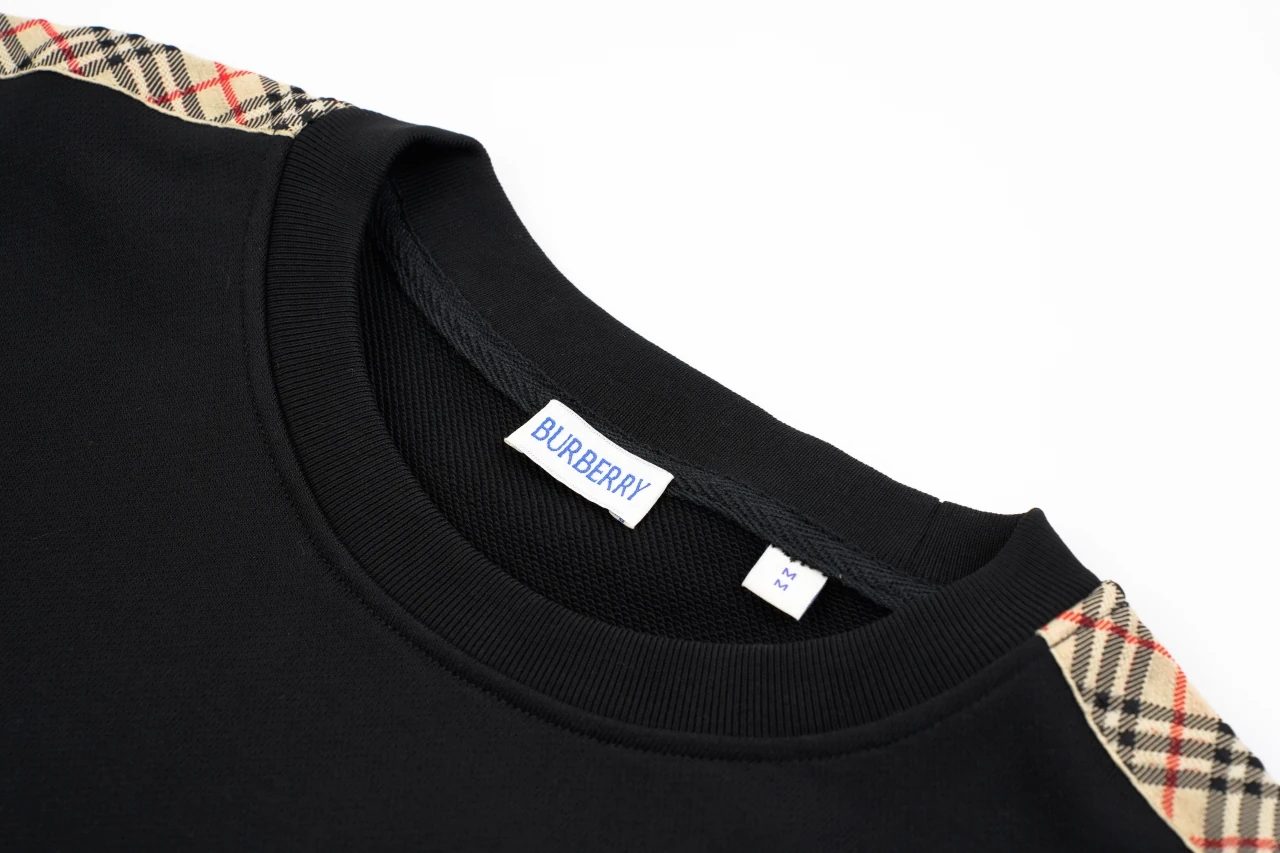 Burberry Black Check Side Rib Sweatshirt product photo from LabelPicks