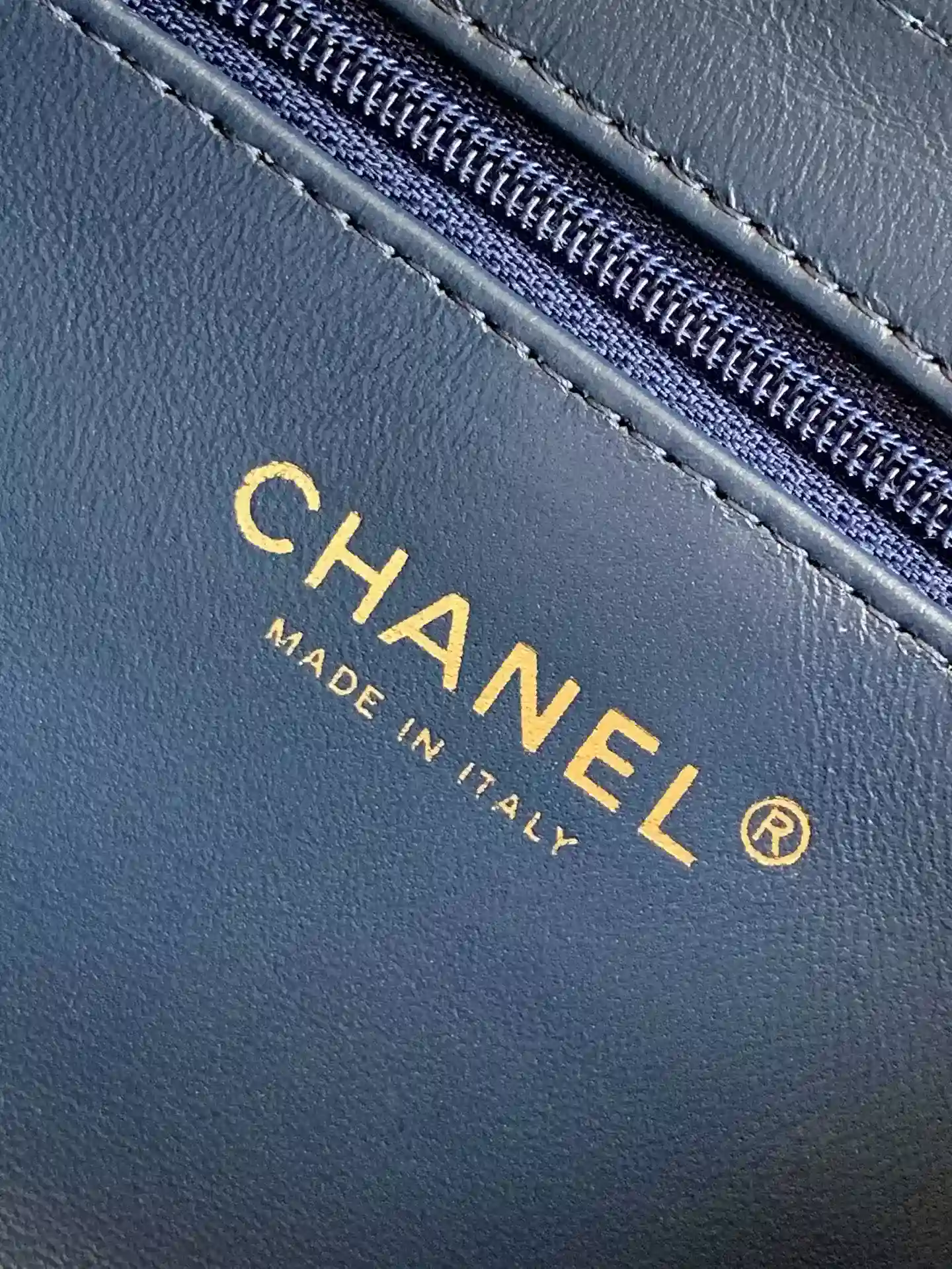 Chanel Blue Woven Leather Top Handle Bag product photo from LabelPicks