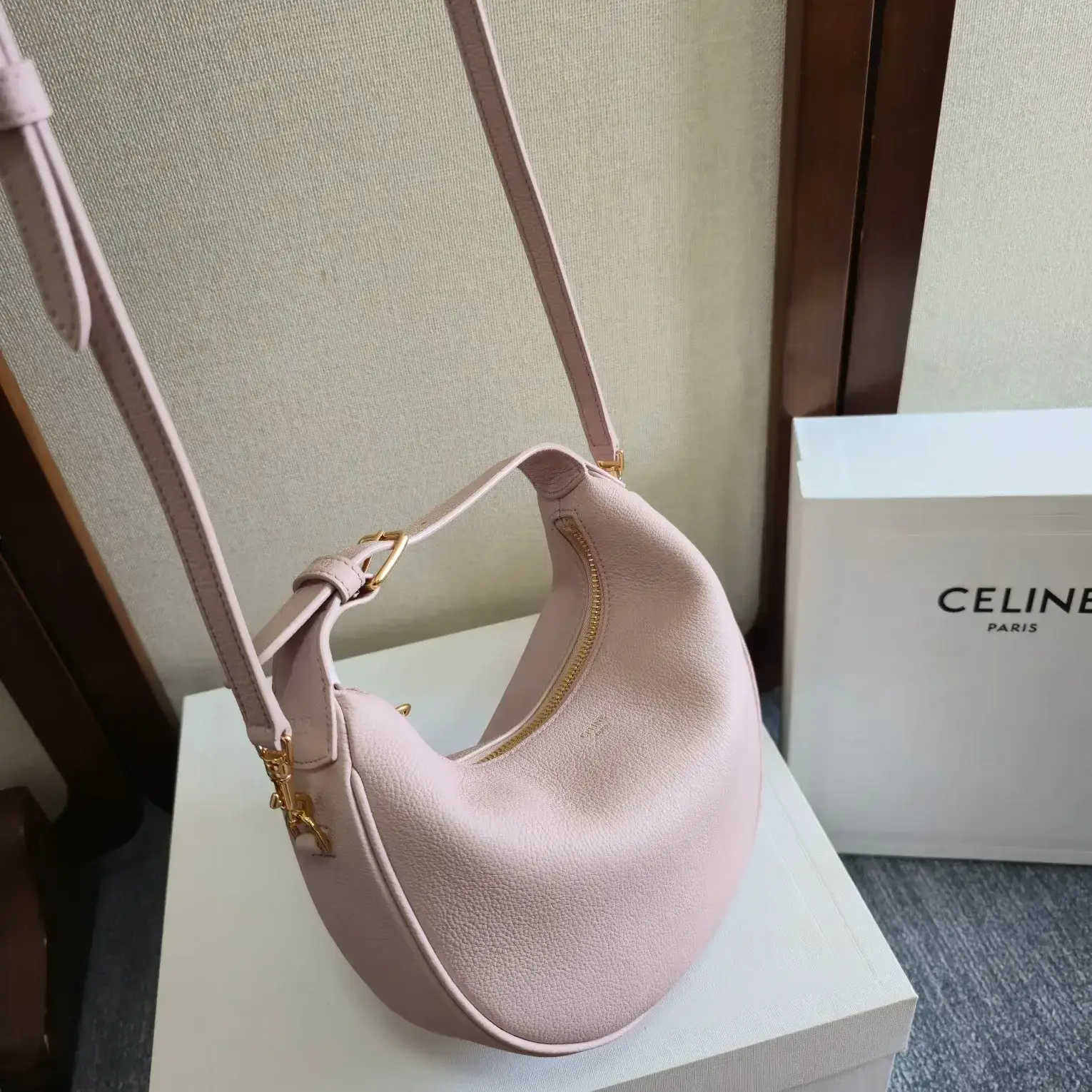 Celine Pink Calfskin Hobo Bag product photo from LabelPicks