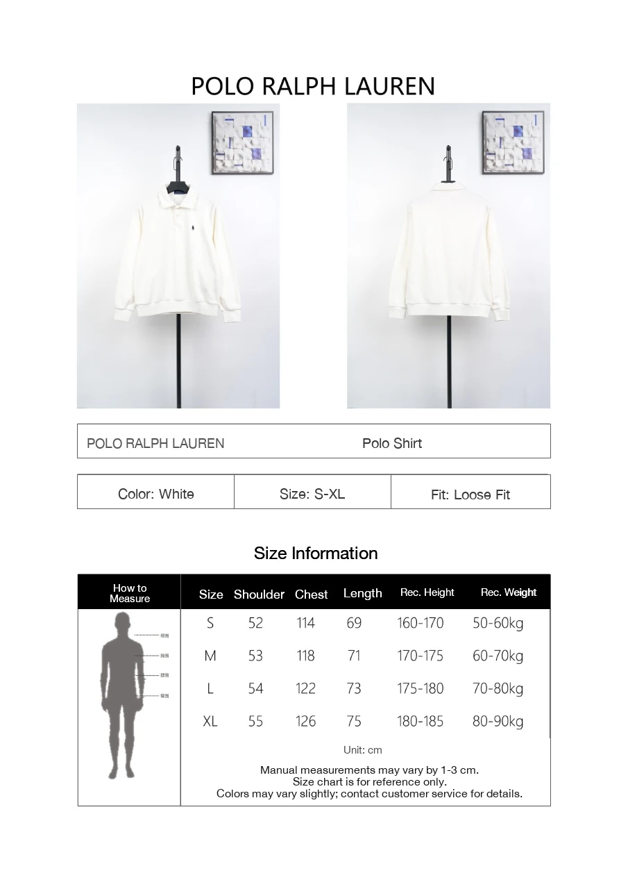 Ralph Lauren White Pony Embroidered Fleece Long Sleeve Polo Shirt product photo from LabelPicks