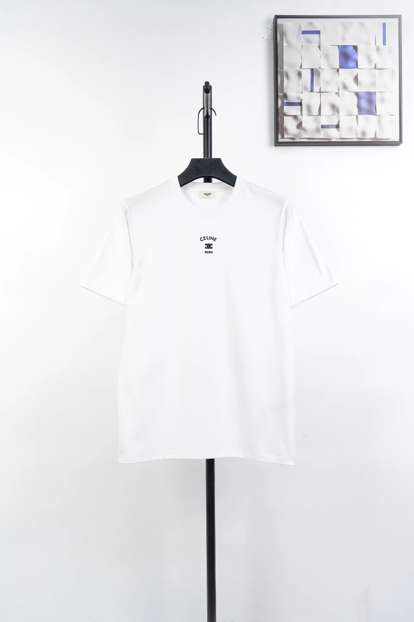CELINE White Small Embroidered Logo T-Shirt product photo from LabelPicks