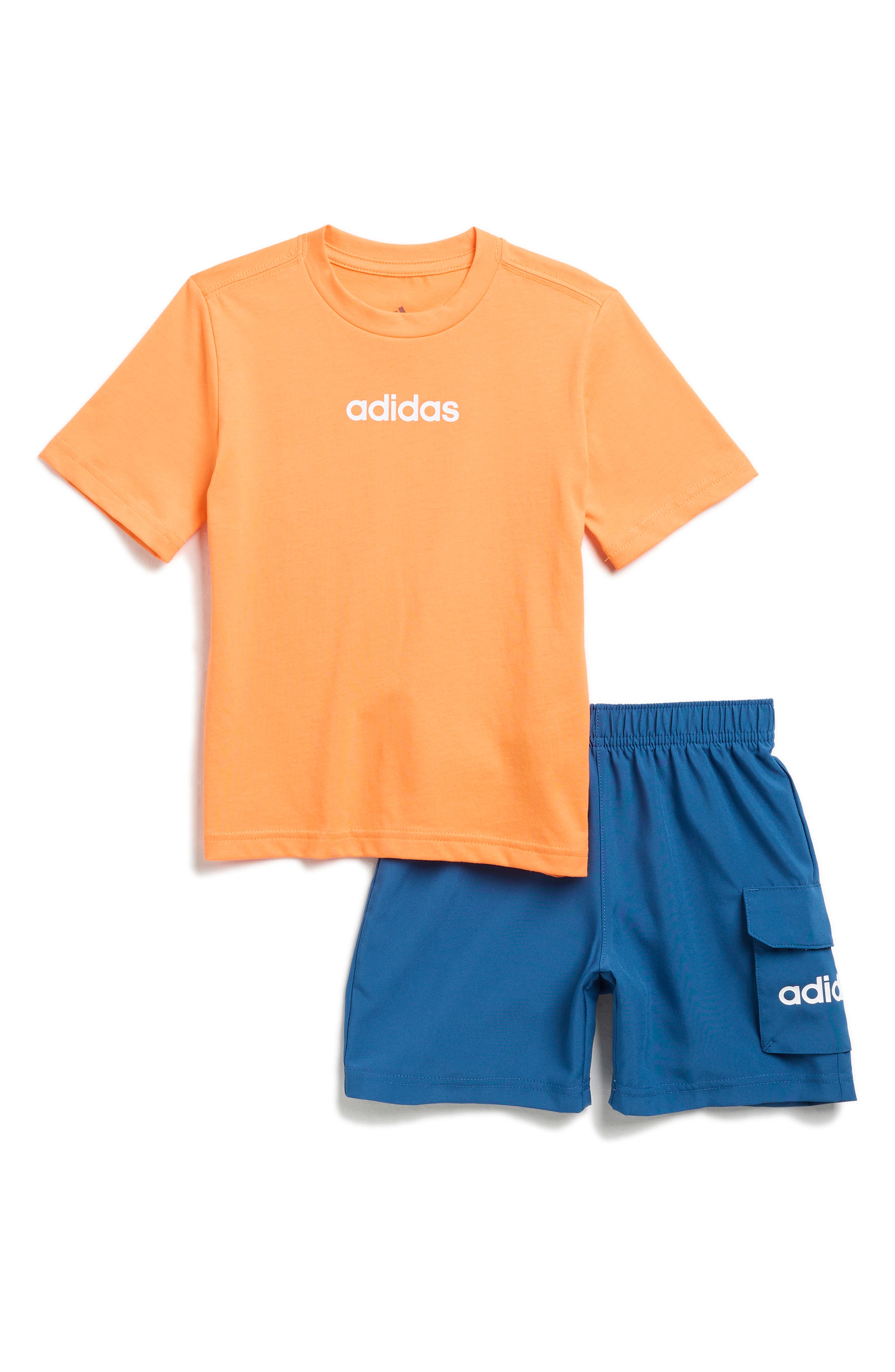 adidas Kids' Logo Graphic T-Shirt & Cargo Shorts Set