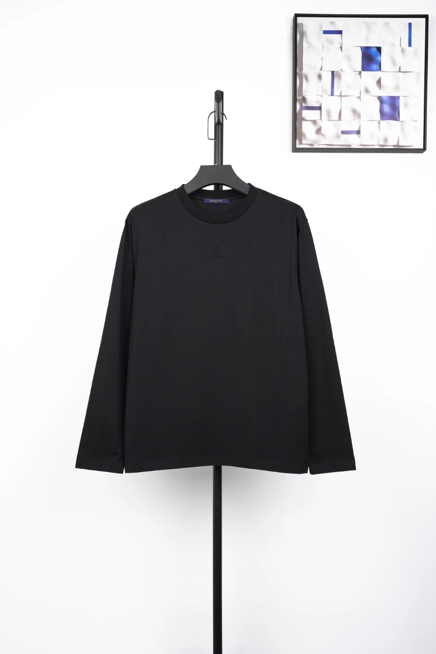 Louis Vuitton Black Embossed Long Sleeve Base T-Shirt product photo from LabelPicks