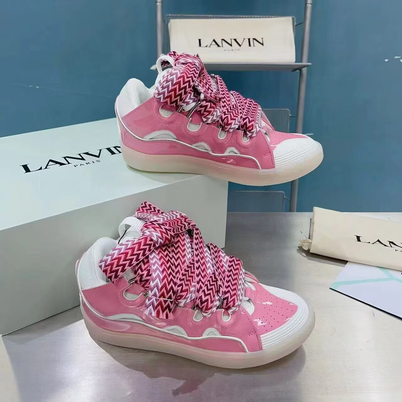 LANVIN CURB SNEAKERS