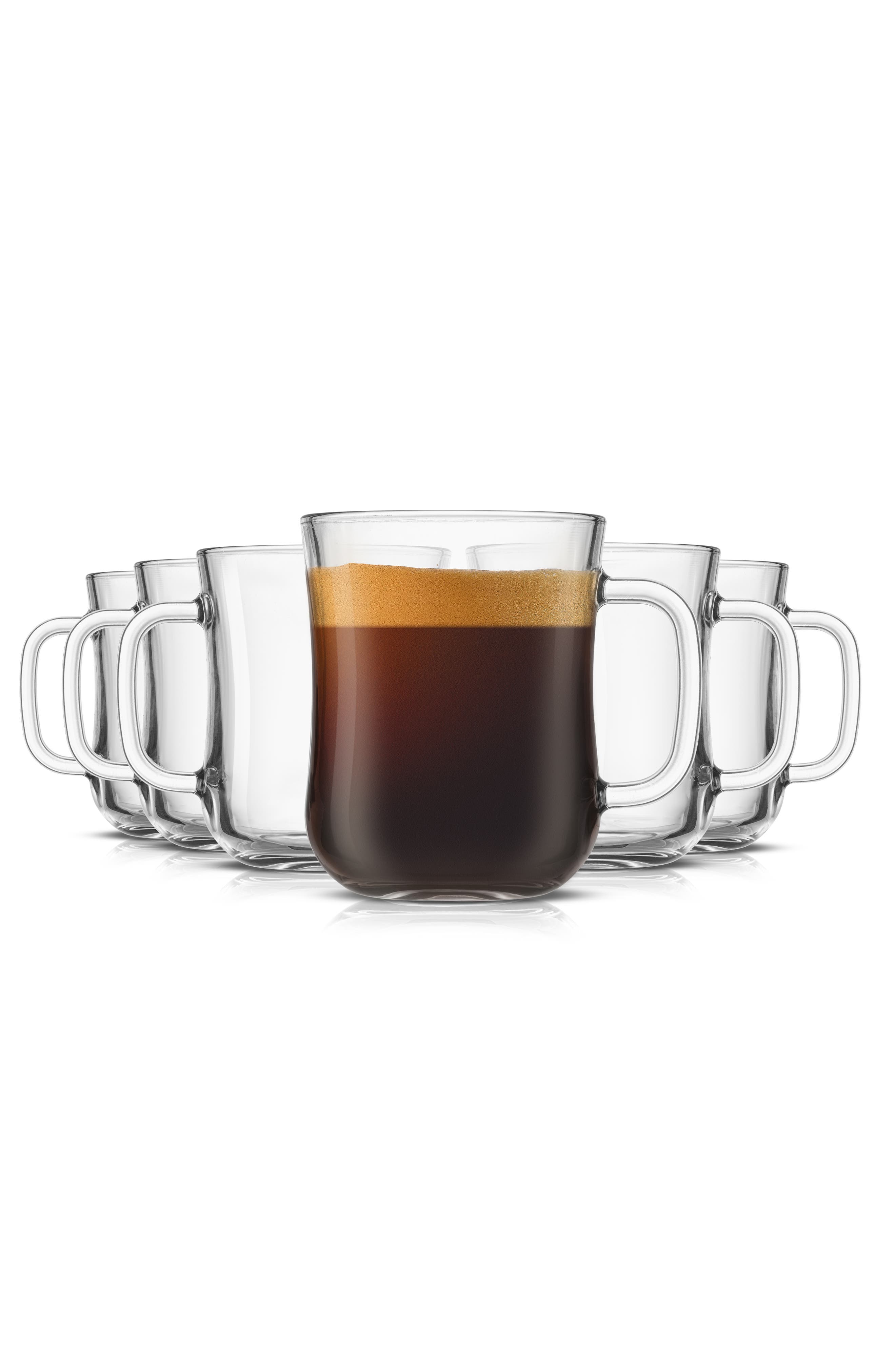 JoyJolt Set of 6 Diner Tea Coffee Mugs