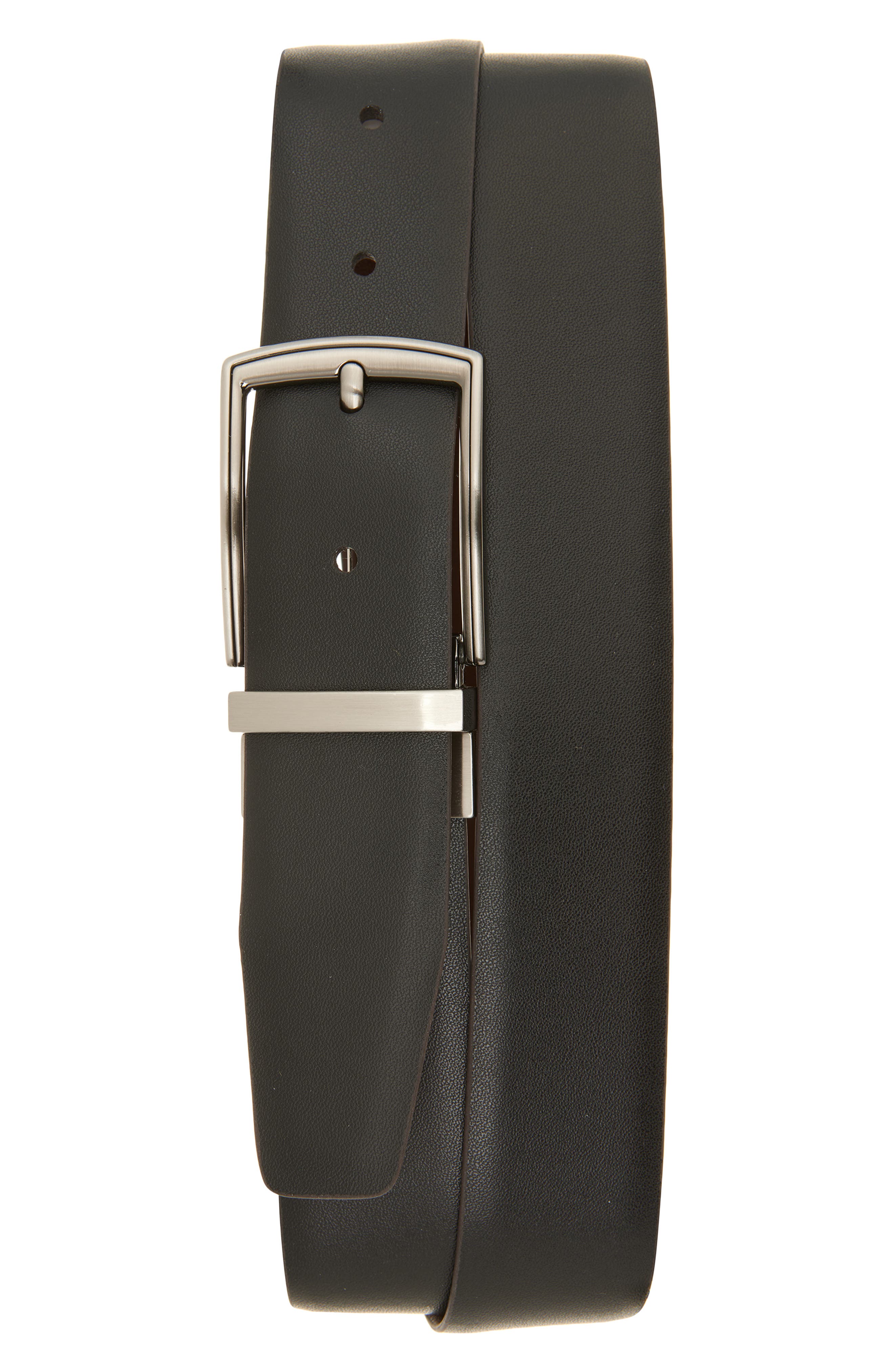 Original Penguin Feather Edge Bonded Leather Belt