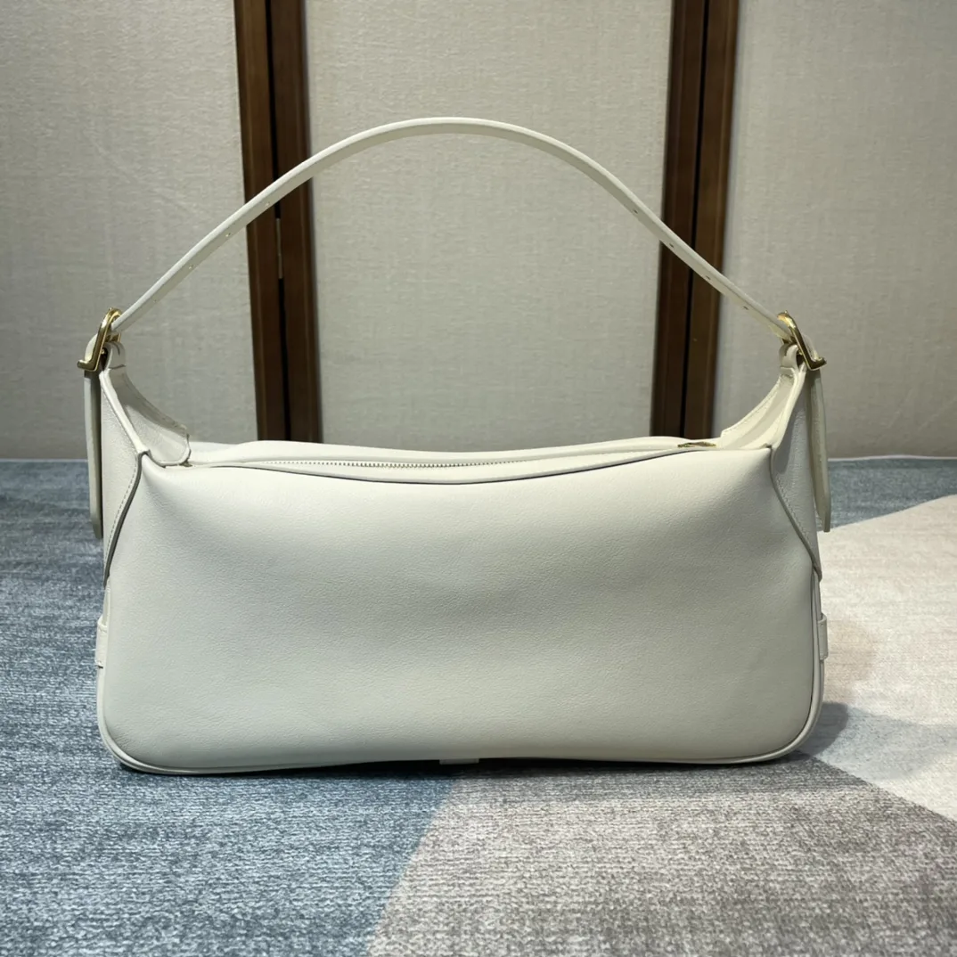 Celine White Triomphe Canvas Shoulder Bag product photo from LabelPicks