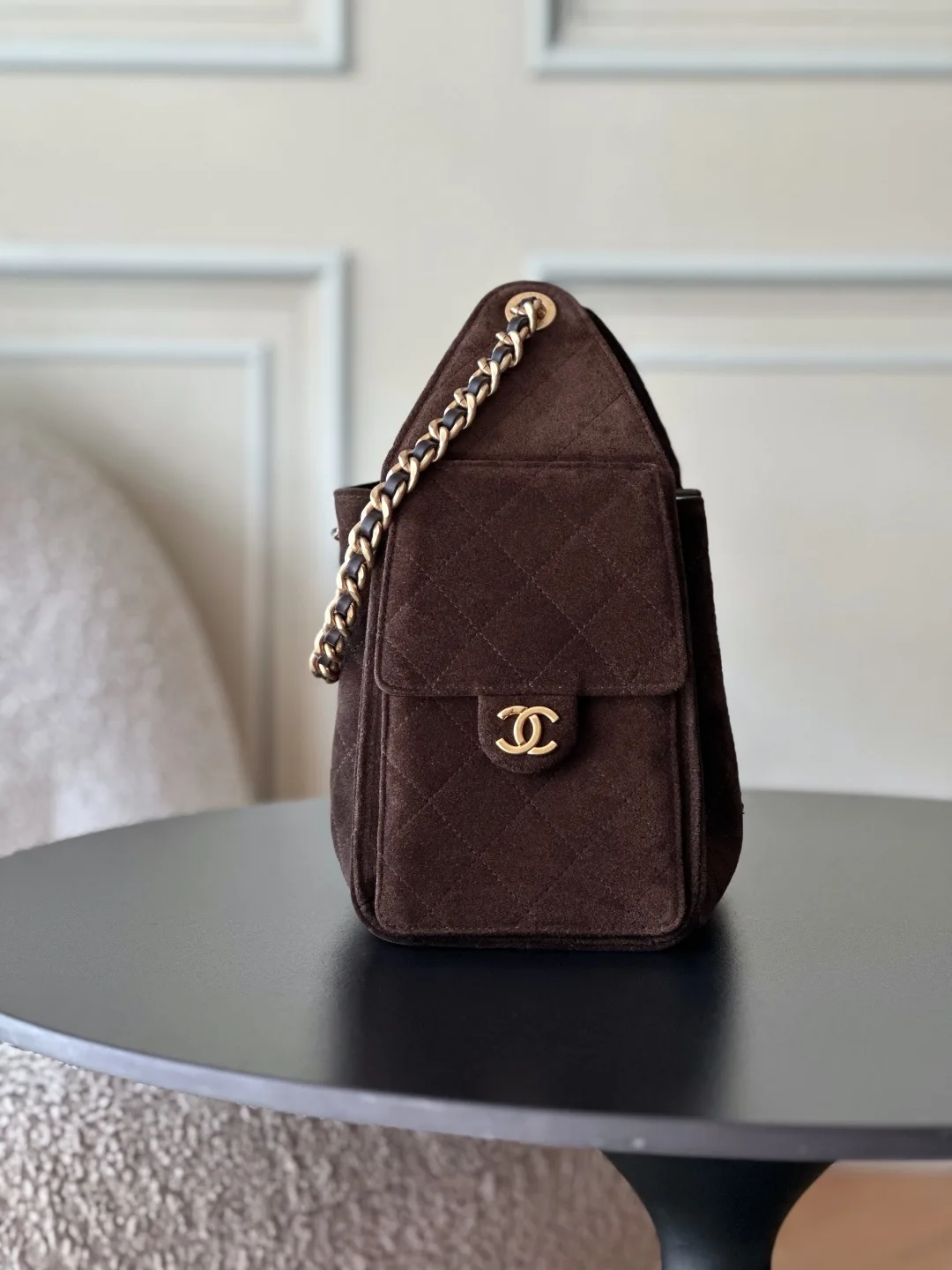 Chanel Suede Leather Bucket Bag product photo from LabelPicks