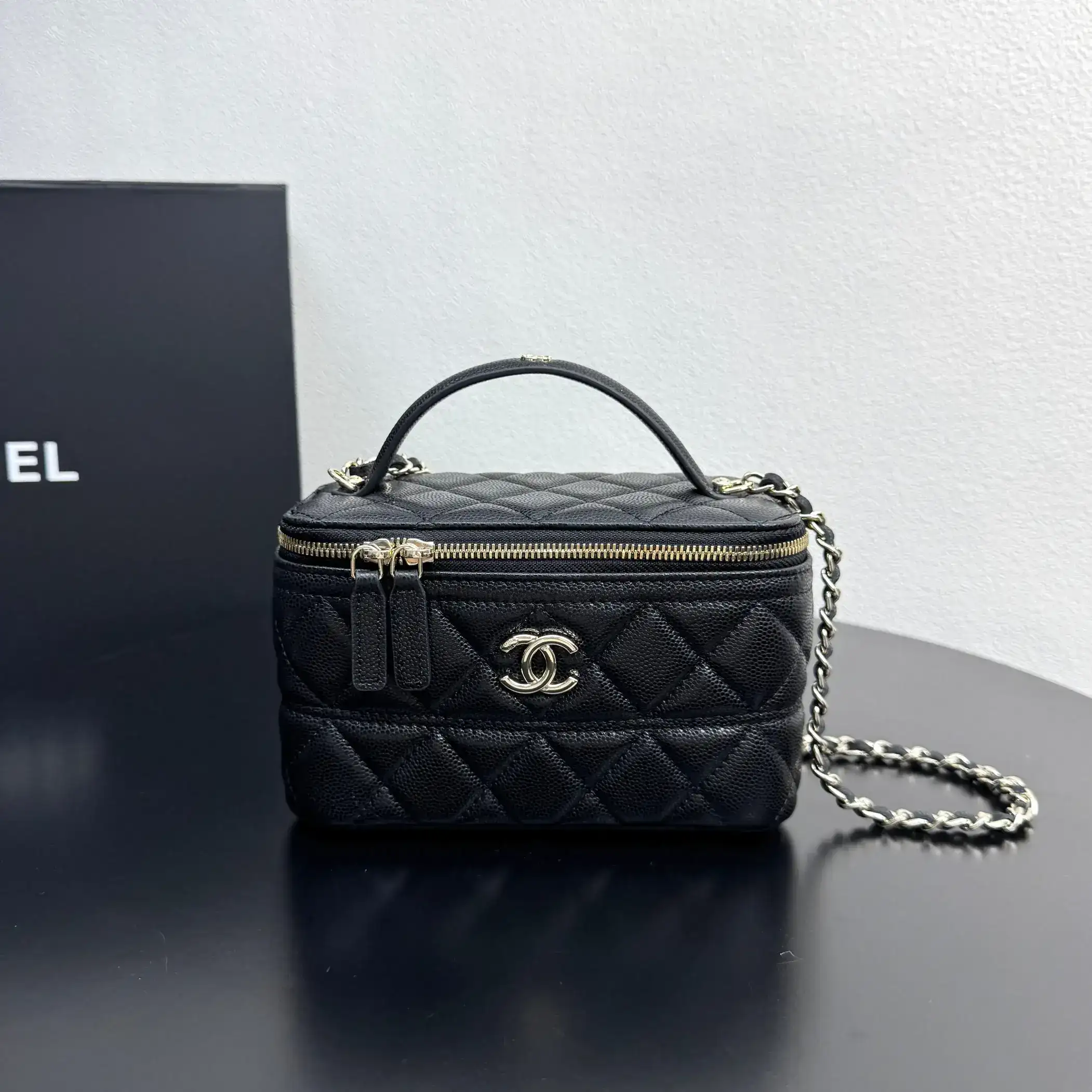 Chanel Black Calfskin Top Handle Bag product photo from LabelPicks