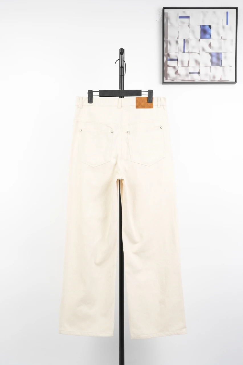 Louis Vuitton Off White Damier Patch Denim Pants product photo from LabelPicks