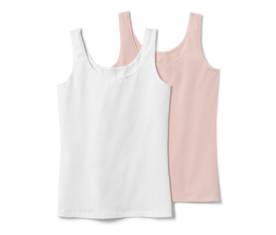2 Hemdchen, rosa/weiß