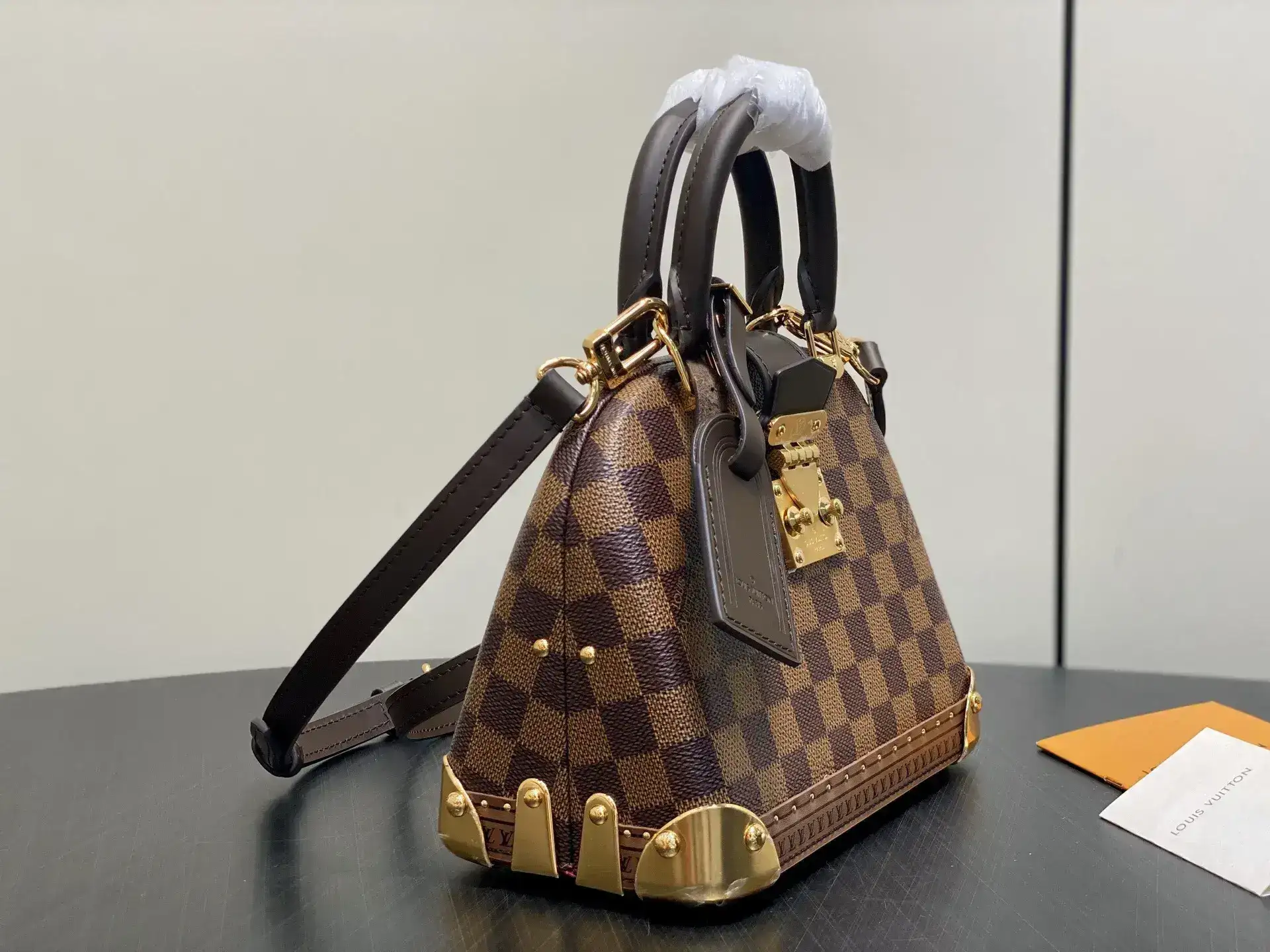 Louis Vuitton Alma Brown Calfskin Top Handle Bag product photo from LabelPicks